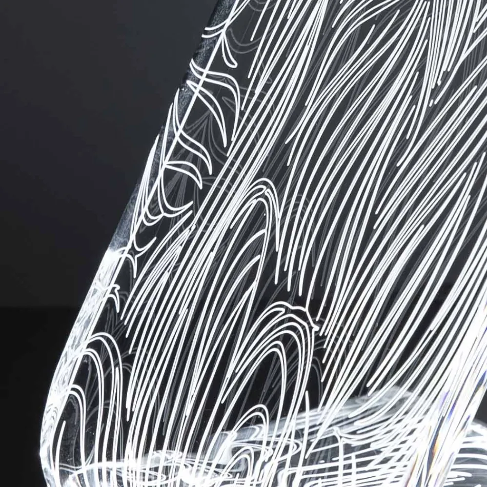 Lampe sur pied LED Acrylique Cristal Décoration Laser - Possett Viadurini