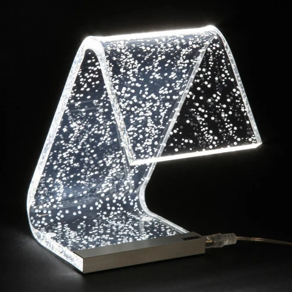 Lampe sur pied LED Acrylique Cristal Décoration Laser - Possett Viadurini