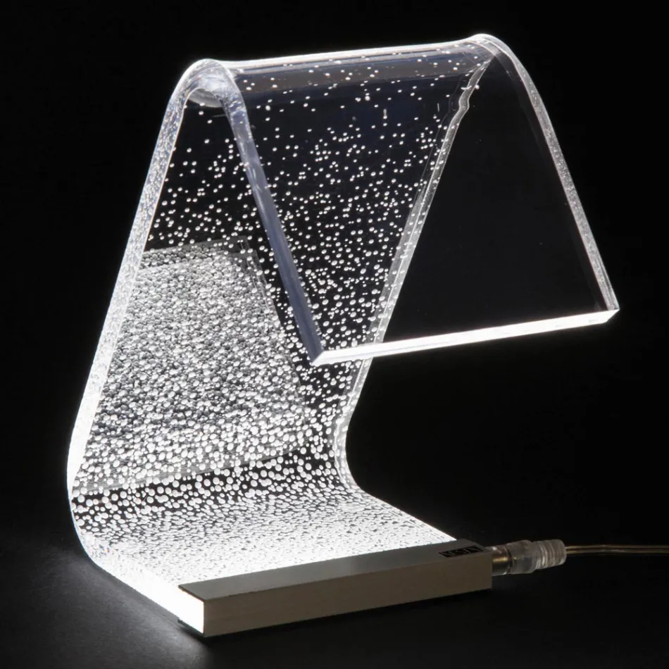 Lampe sur pied LED Acrylique Cristal Décoration Laser - Possett Viadurini