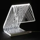 Lampe sur pied LED Acrylique Cristal Décoration Laser - Possett Viadurini