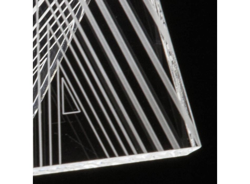 Lampe sur pied LED Acrylique Cristal Décoration Laser - Possett Viadurini