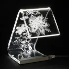 Lampe sur pied LED Acrylique Cristal Décoration Laser - Possett Viadurini