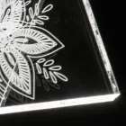 Lampe sur pied LED Acrylique Cristal Décoration Laser - Possett Viadurini