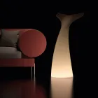 Coda - Lampe d'extérieur bicolore en polyéthylène, fabriquée en Italie Viadurini