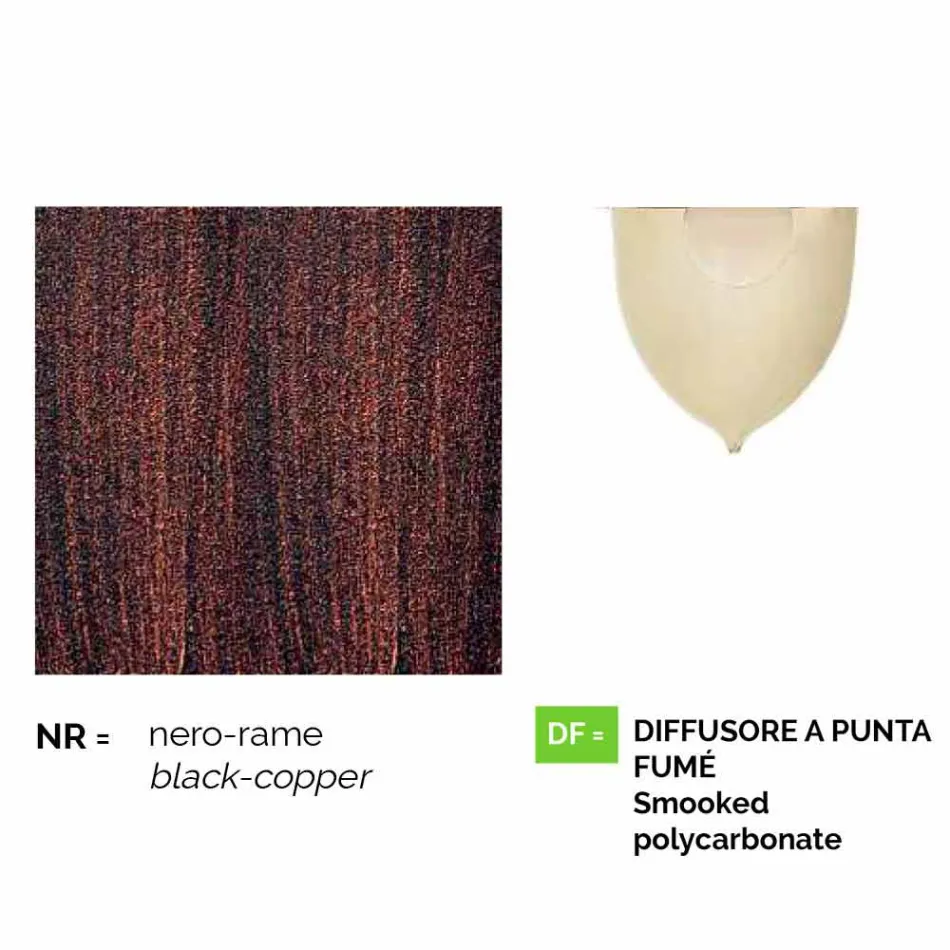 Applique d'extérieur en aluminium moulé sous pression fabriqué en Italie, Anusca Viadurini