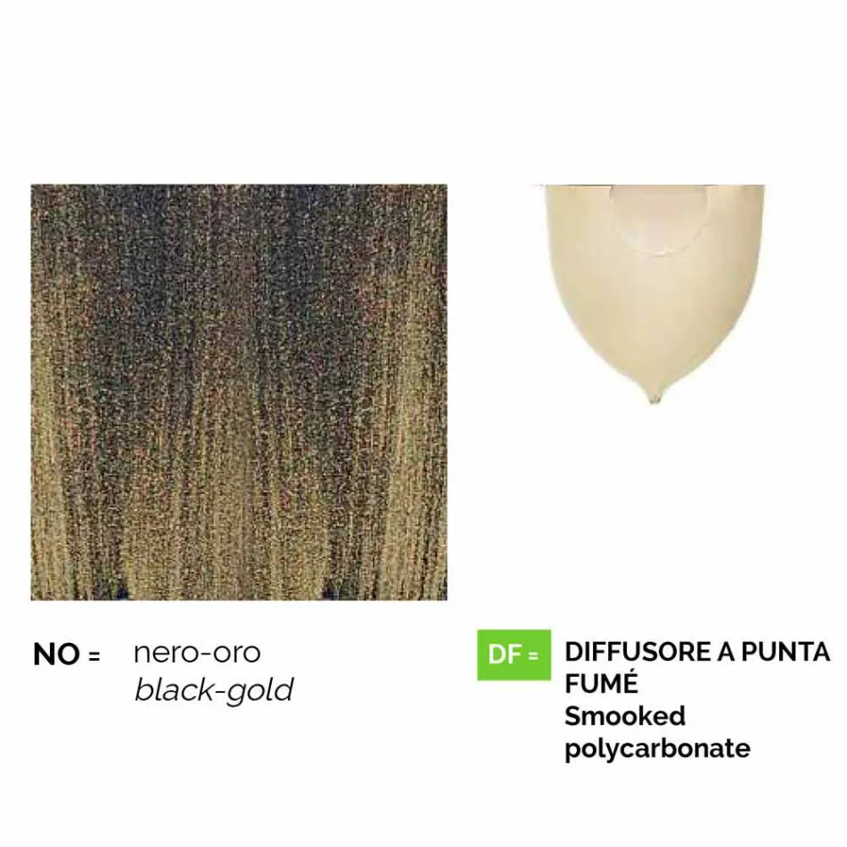 Applique d'extérieur en aluminium moulé sous pression fabriqué en Italie, Anusca Viadurini