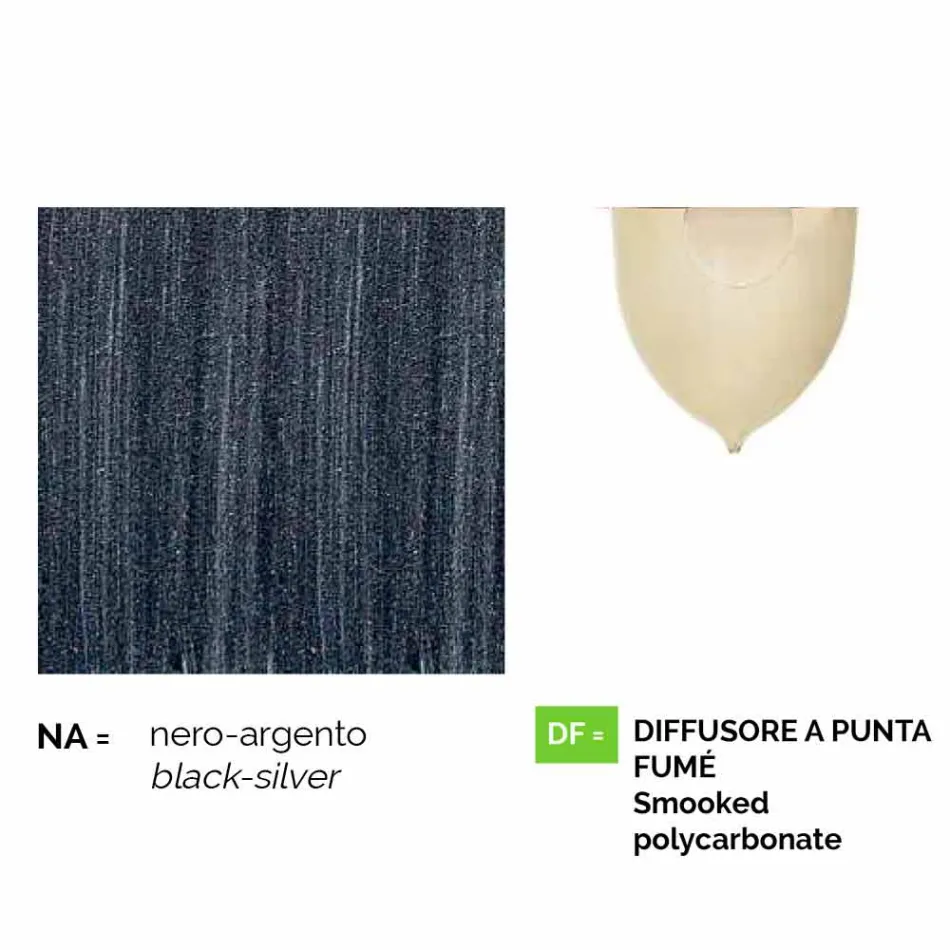 Applique d'extérieur en aluminium moulé sous pression fabriqué en Italie, Anusca Viadurini