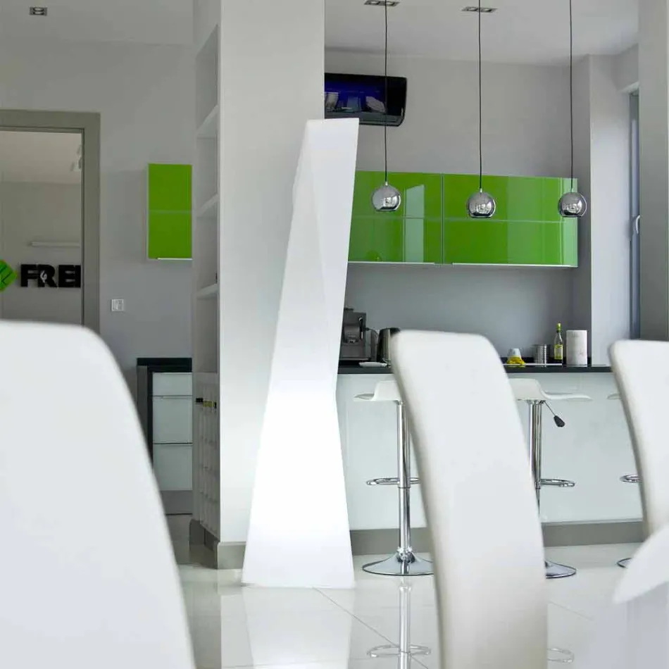 Lampe d'extérieur Prisma Slide Manhattan blanc lumineux fabriqué en Italie Viadurini