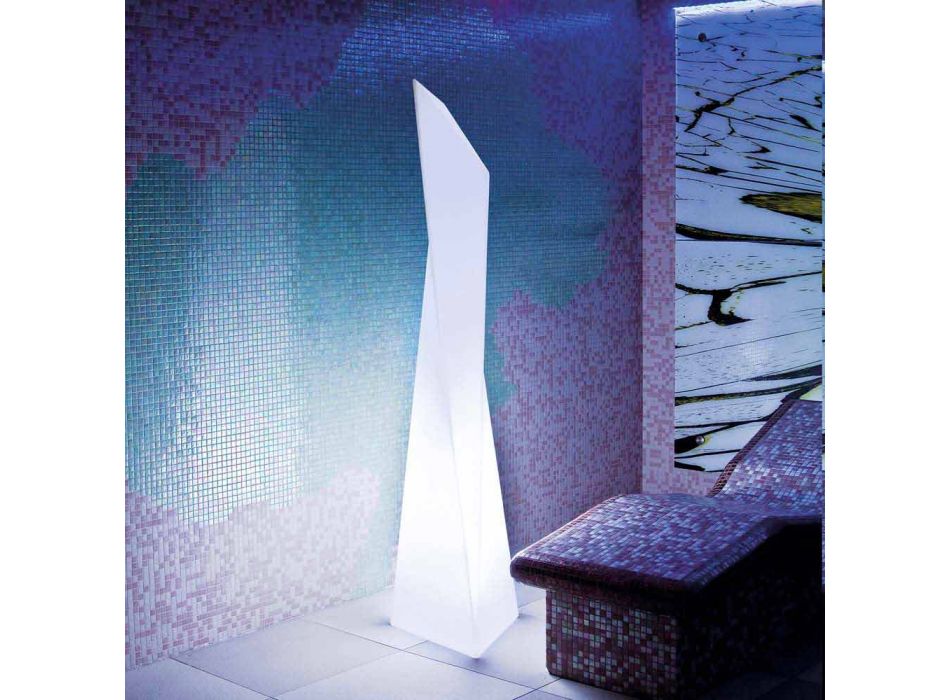 Lampe d'extérieur Prisma Slide Manhattan blanc lumineux fabriqué en Italie Viadurini