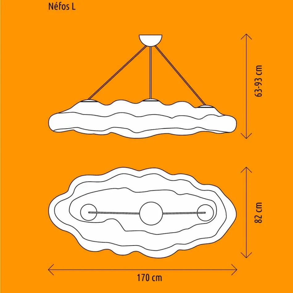 Lampe à Suspension Design Extérieur en Polyéthylène - Nefos par Myyour Viadurini
