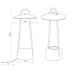 Lampe d'extérieur avec jardinière en argile, aluminium et laiton - Cappello Viadurini