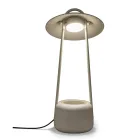 Lampe d'extérieur avec jardinière en argile, aluminium et laiton - Cappello Viadurini