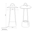 Lampe d'extérieur avec jardinière en argile, aluminium et laiton - Cappello Viadurini