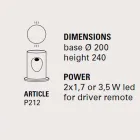 Lampadaire d'extérieur, à 2 lumières, U-Boat - Toscot Viadurini
