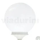 Lampe d'extérieur en aluminium blanc avec sphère en acrylique opale - Trovabianco Viadurini