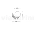 Lampe d'extérieur en aluminium avec sphère en acrylique opale - Trovaanthracite Viadurini