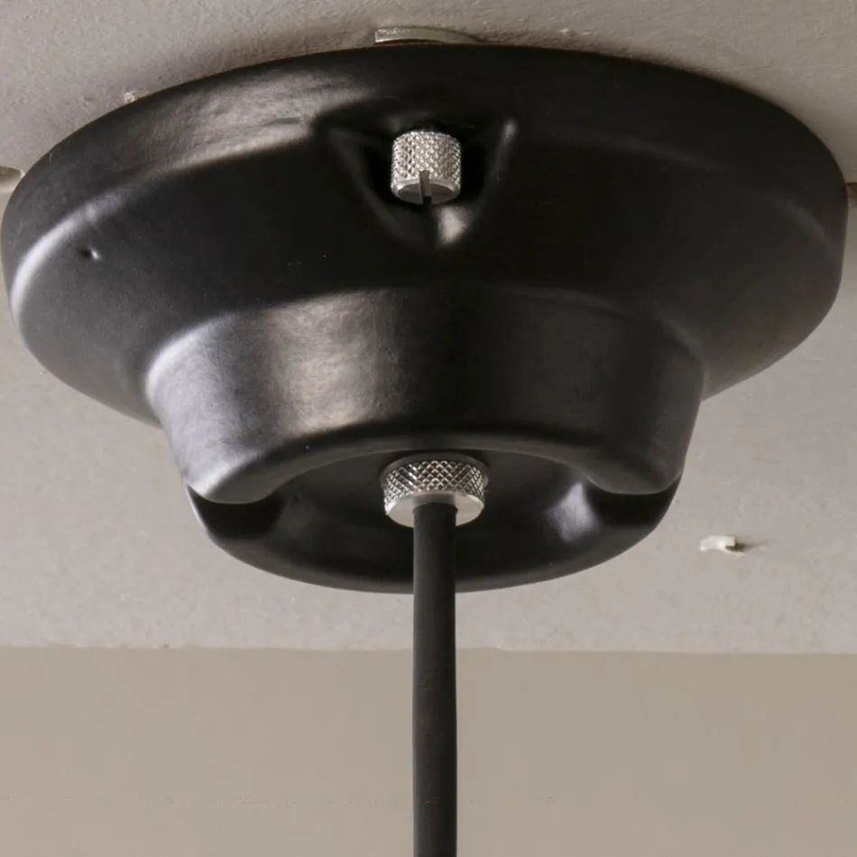 Lampe d'extérieur en majolique et métal Made in Italy - Toscot Battersea Viadurini