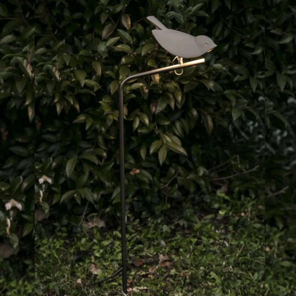 Lampe d'extérieur en faïence toscane émaillée Made in Italy - Uccellino Viadurini