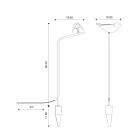 Lampe d'extérieur en faïence toscane émaillée Made in Italy - Uccellino Viadurini