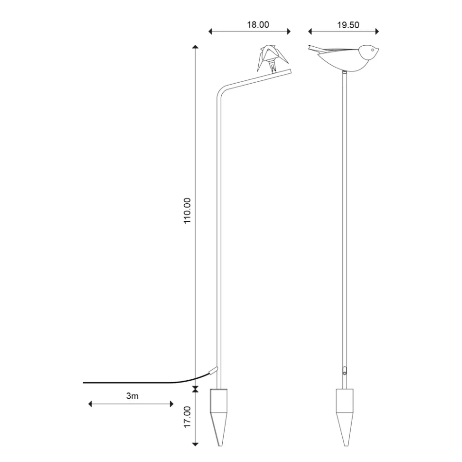 Lampe d'extérieur en faïence toscane émaillée Made in Italy - Uccellino Viadurini