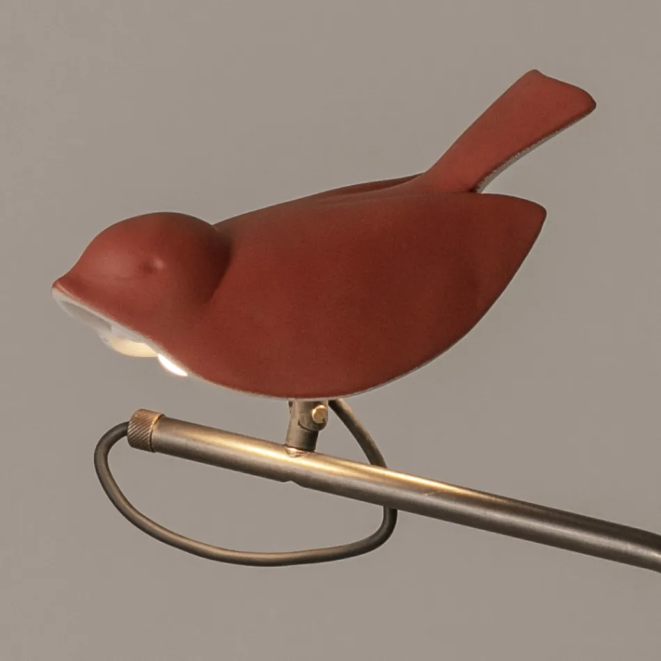 Lampe d'extérieur en faïence toscane émaillée Made in Italy - Uccellino Viadurini