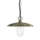 Lampe d'extérieur en laiton et verre, indice de protection IP44, fabriquée en Italie - Drago Viadurini