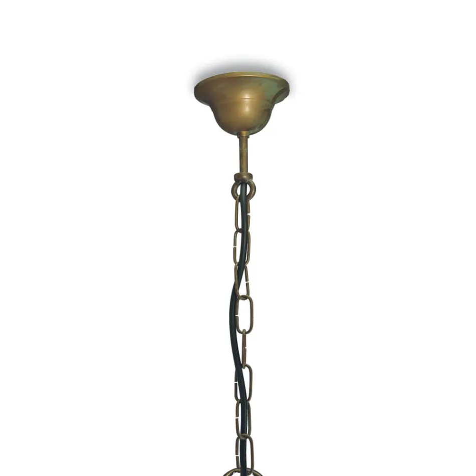Lampe d'extérieur en laiton et verre, indice de protection IP44, fabriquée en Italie - Drago Viadurini