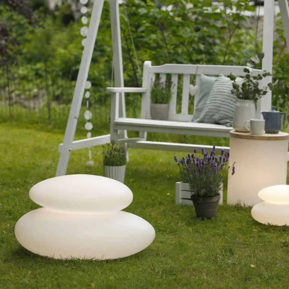 Lampe extérieure ou intérieure en forme de roche, design coloré moderne - Sassostar Viadurini