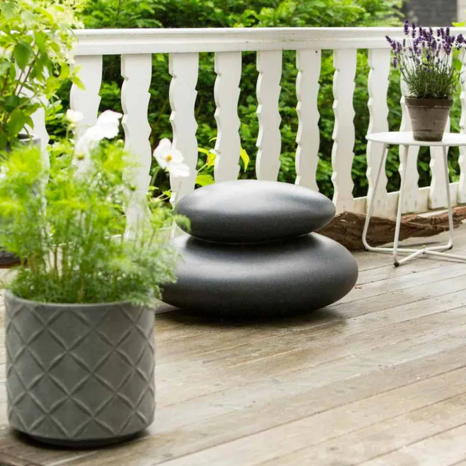 Lampe extérieure ou intérieure en forme de roche, design coloré moderne - Sassostar Viadurini