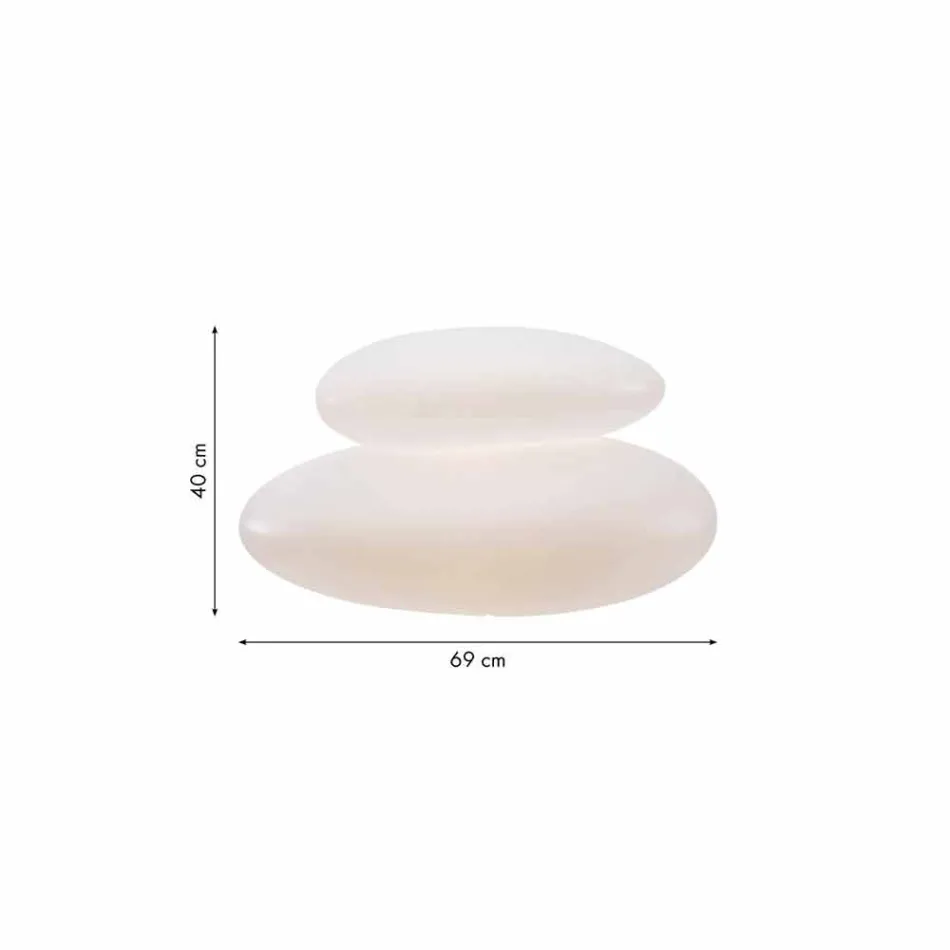 Lampe extérieure ou intérieure en forme de roche, design coloré moderne - Sassostar Viadurini