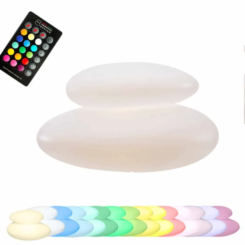 Lampe extérieure ou intérieure en forme de roche, design coloré moderne - Sassostar Viadurini