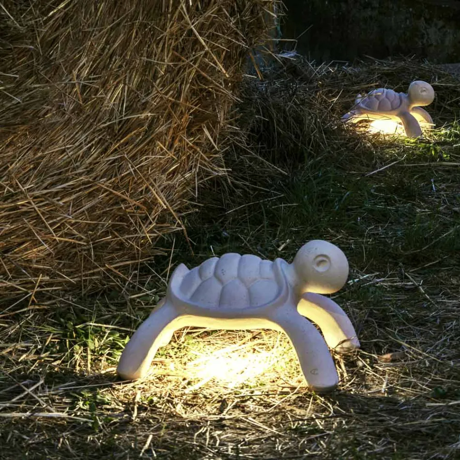 Lampe d'extérieur rechargeable et tactile à intensité variable - Tortue Viadurini