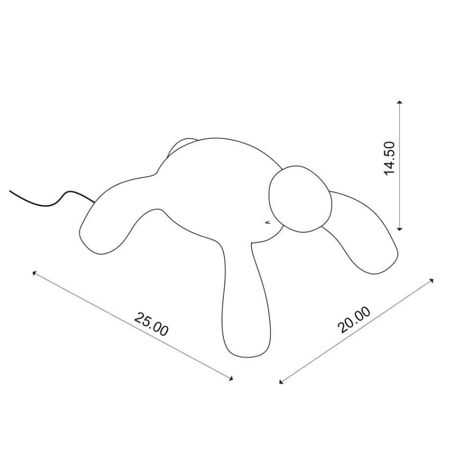 Lampe d'extérieur rechargeable et tactile à intensité variable - Tortue Viadurini
