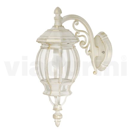 Lampe d'extérieur de style vintage en aluminium blanc fabriquée en Italie - Dodo Viadurini