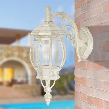 Lampe d'extérieur de style vintage en aluminium blanc fabriquée en Italie - Dodo Viadurini