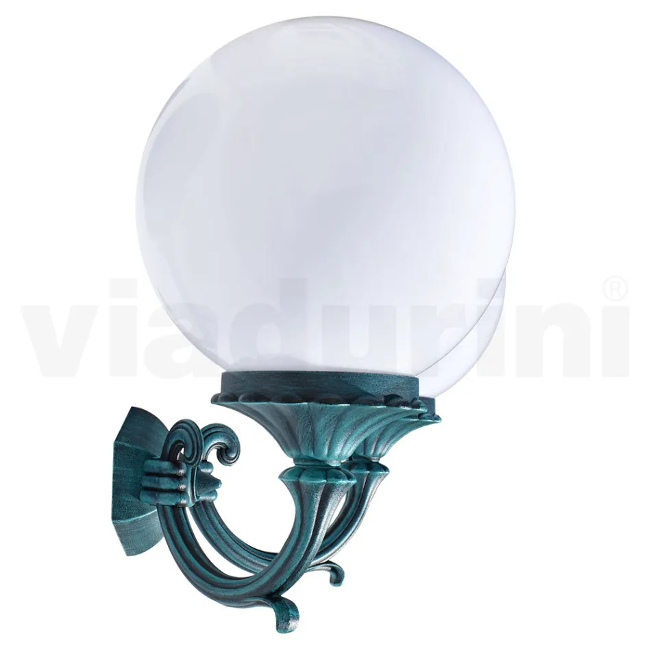 Lampe de jardin avec 2 lumières en acrylique et structure en aluminium - Trovanero Viadurini