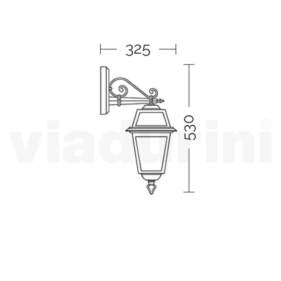 Lampe de jardin en aluminium anthracite et verre sablé - Elric Viadurini
