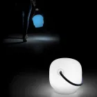 Lampe de jardin en polyéthylène avec poignée Made in Italy - Galice Viadurini