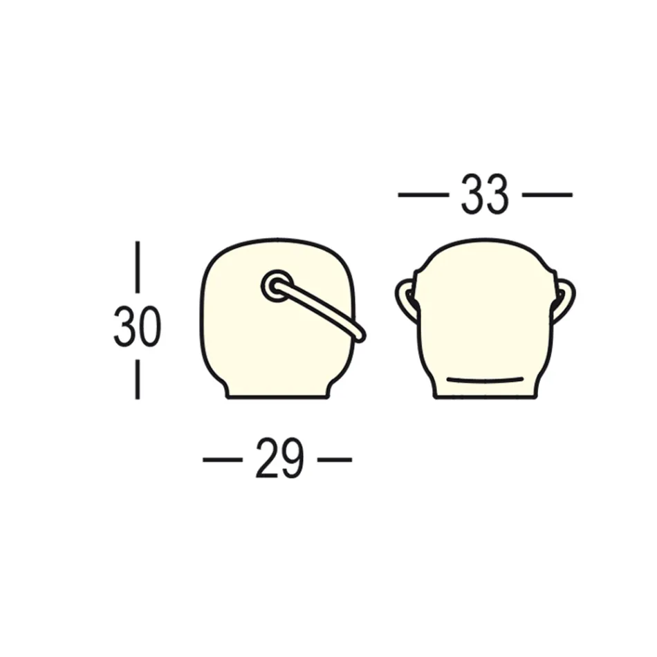 Lampe de jardin en polyéthylène avec poignée Made in Italy - Galice Viadurini