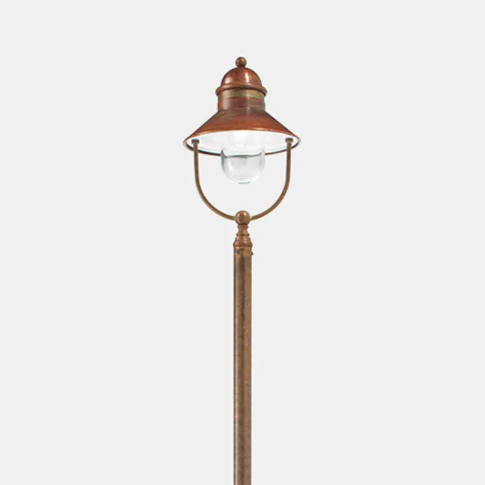 Lampe de Jardin Lampadaire Vintage Laiton et Cuivre 3 Tailles - Borgo par Il Fanale Viadurini