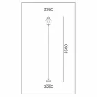 Lampe de Jardin Lampadaire Vintage Laiton et Cuivre 3 Tailles - Borgo par Il Fanale Viadurini