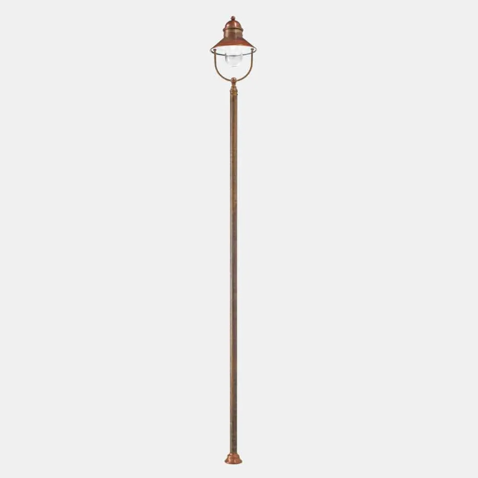 Lampe de Jardin Lampadaire Vintage Laiton et Cuivre 3 Tailles - Borgo par Il Fanale Viadurini