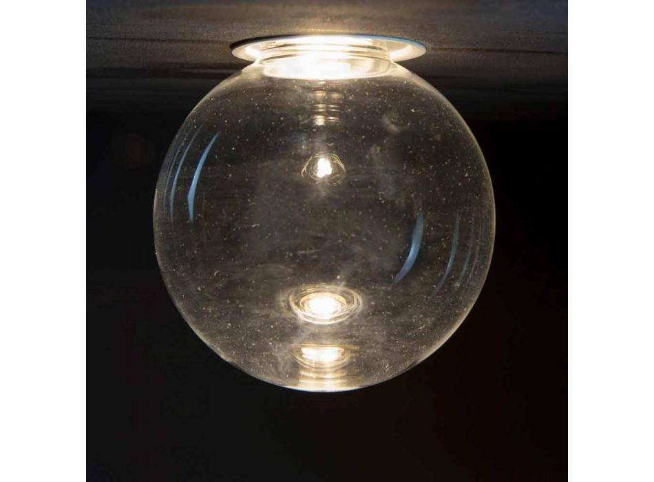 Lampe encastrée en aluminium avec verre décoratif Made in Italy - Ampolla Viadurini