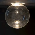 Lampe encastrée en aluminium avec verre décoratif Made in Italy - Ampolla
