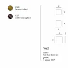 mur de conception de la lampe en laiton et acier Ø11xh.11xsp.10 cm Venus Viadurini