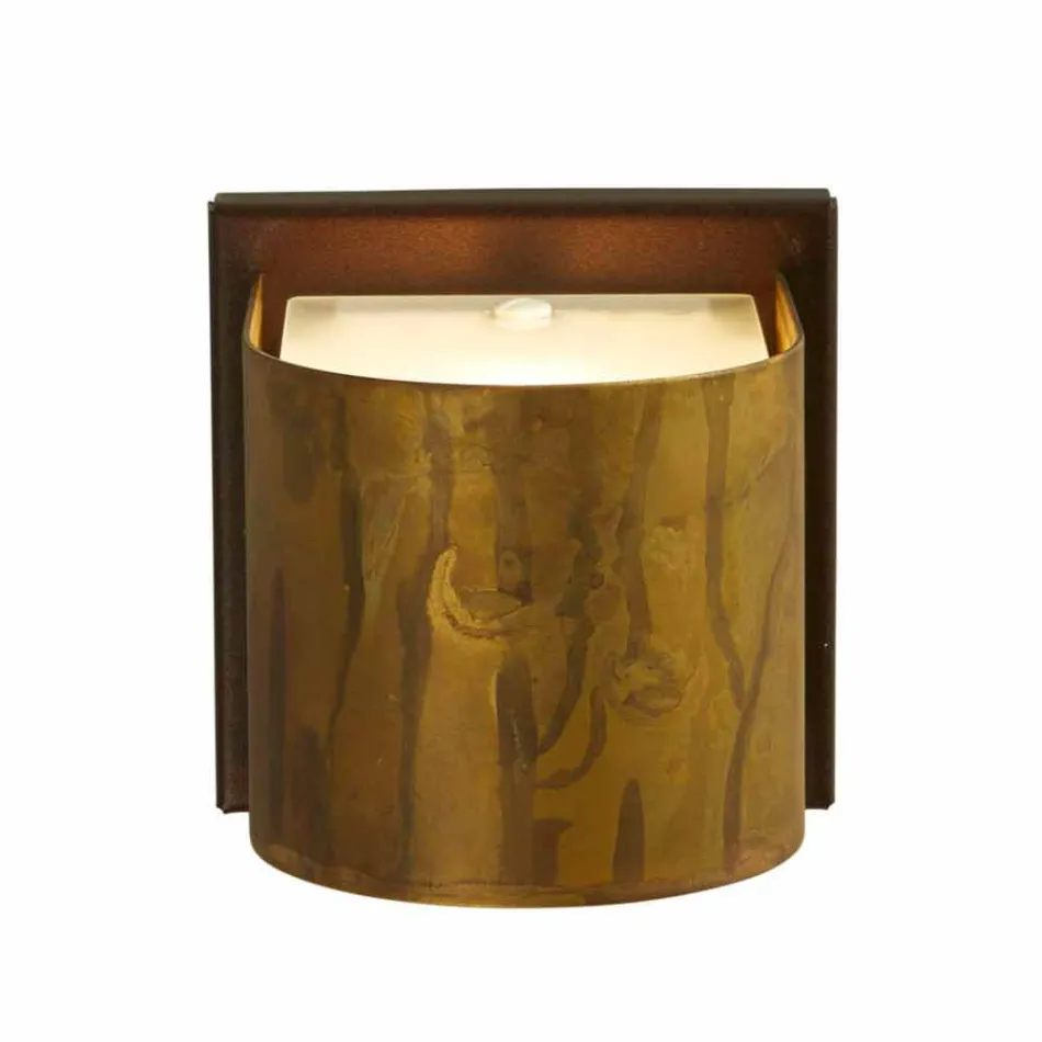 lampe murale moderne en laiton et en acier inoxydable Ø11xh.11xsp.12 de Bernadet Viadurini