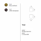 lampe murale moderne en laiton et en acier inoxydable Ø11xh.11xsp.12 de Bernadet Viadurini