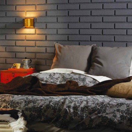 lampe murale moderne en laiton et en acier inoxydable Ø11xh.11xsp.12 de Bernadet Viadurini