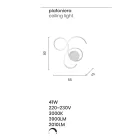 Applique avec LED en Métal Peint Design Moderne - Trella Viadurini