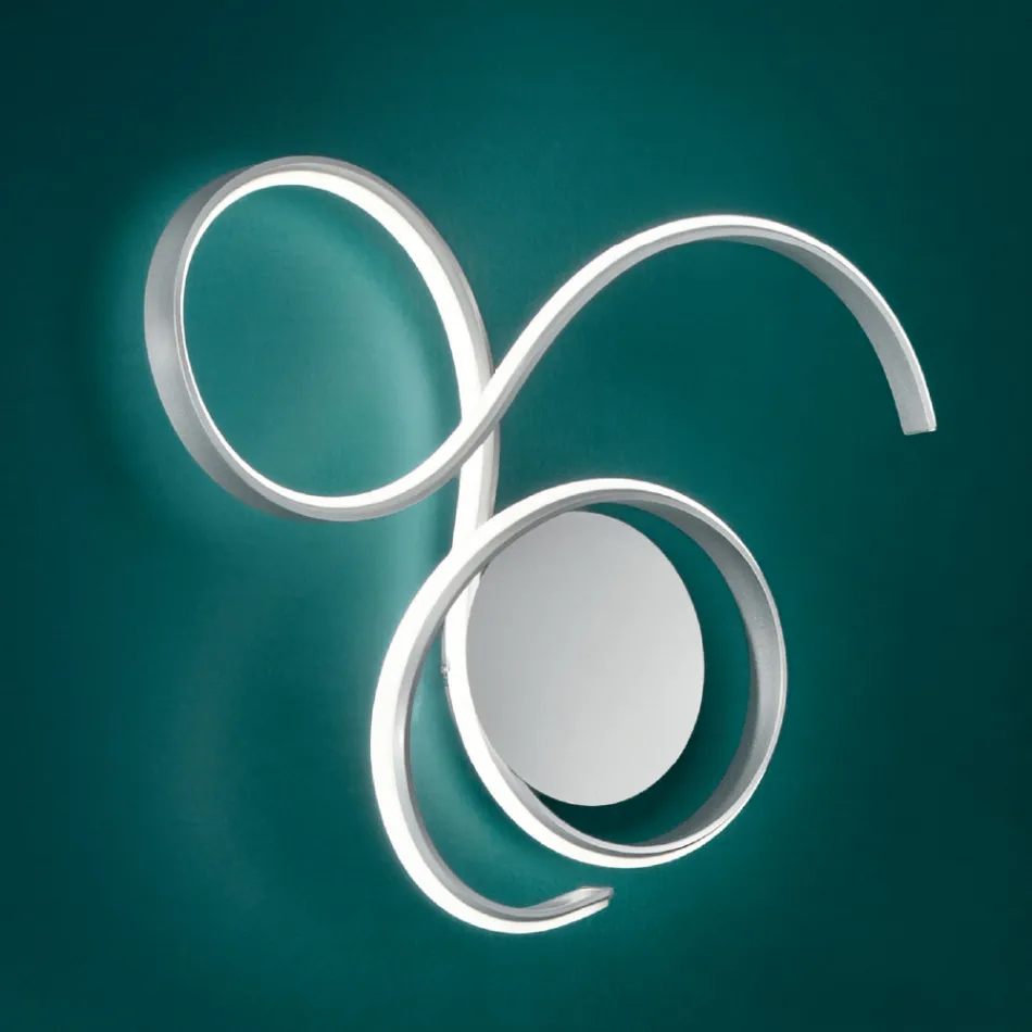 Applique avec LED en Métal Peint Design Moderne - Trella Viadurini